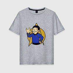 Женская футболка оверсайз Spoke - vault boy