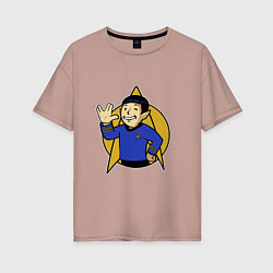 Женская футболка оверсайз Spoke - vault boy