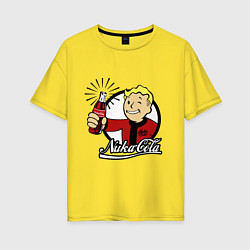 Футболка оверсайз женская Vault boy - nuka cola, цвет: желтый