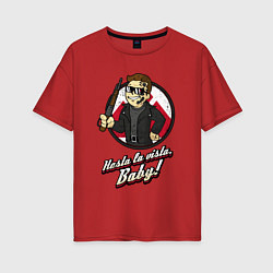 Футболка оверсайз женская Vault boy - terminator, цвет: красный