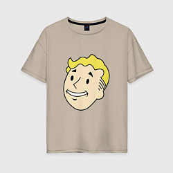 Женская футболка оверсайз Vault boy head