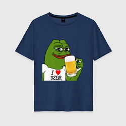 Женская футболка оверсайз Drink Pepe