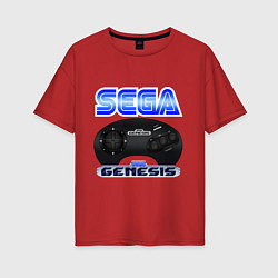 Женская футболка оверсайз Sega genesis joystick