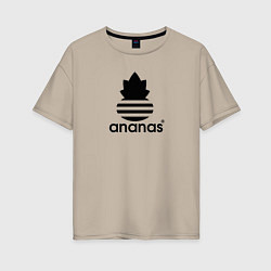 Футболка оверсайз женская Ananas - Adidas, цвет: миндальный