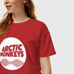 Футболка оверсайз женская Arctic Monkeys rock, цвет: красный — фото 2