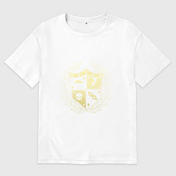 Женская футболка оверсайз Академия Амбрелла - золотая эмблема