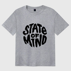 Футболка оверсайз женская DNB состояние души, цвет: меланж