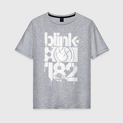 Футболка оверсайз женская Stencil white logo, цвет: меланж