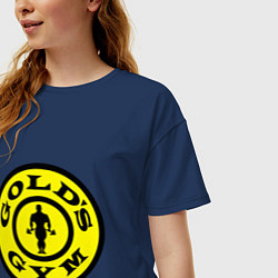 Футболка оверсайз женская Golds GYM, цвет: тёмно-синий — фото 2