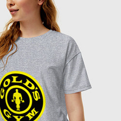 Футболка оверсайз женская Golds GYM, цвет: меланж — фото 2