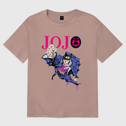 Женская футболка оверсайз Дзётаро Кудзё грозит кулаком