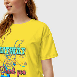 Футболка оверсайз женская Всегда спасибо, цвет: желтый — фото 2