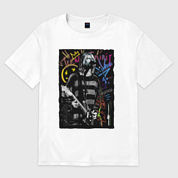 Футболка оверсайз женская Nirvana teen spirit, цвет: белый