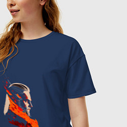 Футболка оверсайз женская Ведьмак: Дикая охота, цвет: тёмно-синий — фото 2