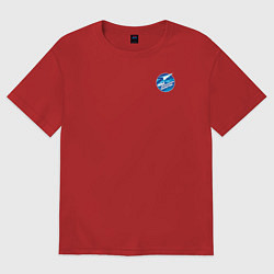 Футболка оверсайз женская Мы непременно полетим! В аэропорту Минводы, цвет: красный