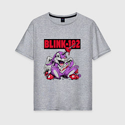 Женская футболка оверсайз Blink bunny fuck