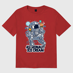 Женская футболка оверсайз Мороженое для космонавта