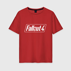 Футболка оверсайз женская Fallout 4 - computer game - action, цвет: красный