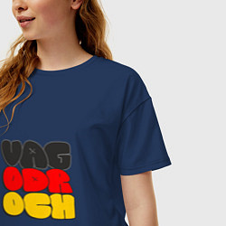 Футболка оверсайз женская Vagodroch bubble, цвет: тёмно-синий — фото 2