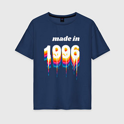 Женская футболка оверсайз Made in 1996 liquid art