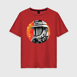 Женская футболка оверсайз Пожарник