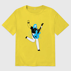 Женская футболка оверсайз Музыкант-гитарист