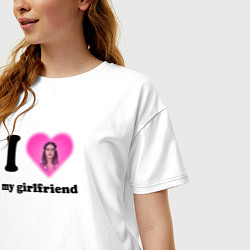 Футболка оверсайз женская I love my girlfriend Lana Del Rey, цвет: белый — фото 2