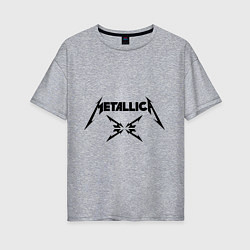 Футболка оверсайз женская Metallica, цвет: меланж