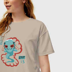 Футболка оверсайз женская Джуди Киберпанк 2077, цвет: миндальный — фото 2