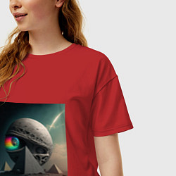 Футболка оверсайз женская Тайны и мифы пирамид, цвет: красный — фото 2