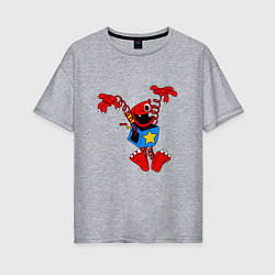 Футболка оверсайз женская Boxy boo - poppy, цвет: меланж