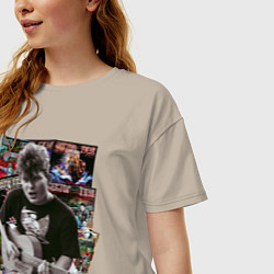 Футболка оверсайз женская Сектор газа Юра Хой, цвет: миндальный — фото 2