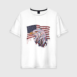 Футболка оверсайз женская American eagle, цвет: белый