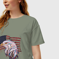 Футболка оверсайз женская American eagle, цвет: авокадо — фото 2