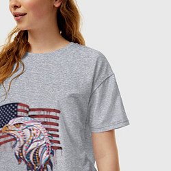 Футболка оверсайз женская American eagle, цвет: меланж — фото 2