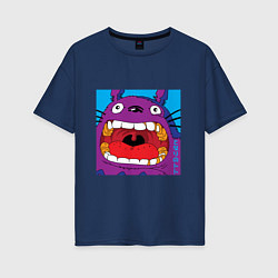 Женская футболка оверсайз Violet Totoro