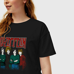 Футболка оверсайз женская Led Zeppelin винтаж, цвет: черный — фото 2