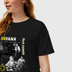 Футболка оверсайз женская Nirvana About a Girl, цвет: черный — фото 2