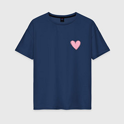 Женская футболка оверсайз Нарисованное сердце - мини