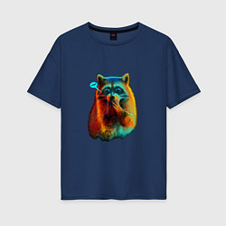 Женская футболка оверсайз Ooops raccoon