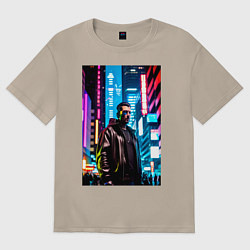 Женская футболка оверсайз Синтвейв Cyberpunk 2