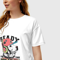 Футболка оверсайз женская Ready for the holiday, цвет: белый — фото 2