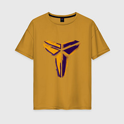 Футболка оверсайз женская Kobe logo, цвет: горчичный