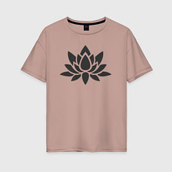 Женская футболка оверсайз Цветок лотоса