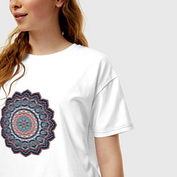 Футболка оверсайз женская Индийская Mandala, цвет: белый — фото 2