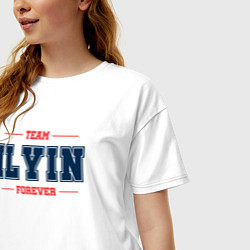Футболка оверсайз женская Team Ilyin forever фамилия на латинице, цвет: белый — фото 2