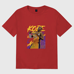 Футболка оверсайз женская Kobe champion, цвет: красный