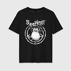 Футболка оверсайз женская Sleepknot, цвет: черный