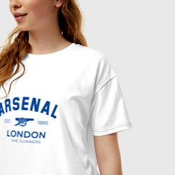 Футболка оверсайз женская Arsenal london the gunners, цвет: белый — фото 2