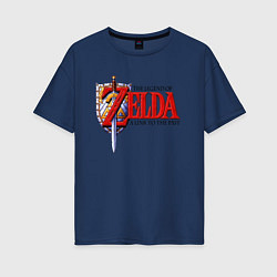 Футболка оверсайз женская The Legend of Zelda game, цвет: тёмно-синий